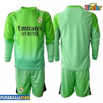 Real Madrid Torwart Auswärts Trikotsatz Kinder 2025-26 Langarm (+ Kurze Hosen)